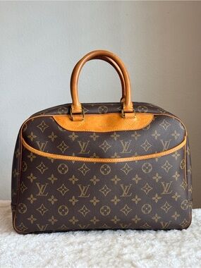 Louis Vuitton Monogram Deauville  Canvas Brown & Tan Top-Handle